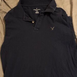 American Eagle Outfitters Men's Dark Blue Polo